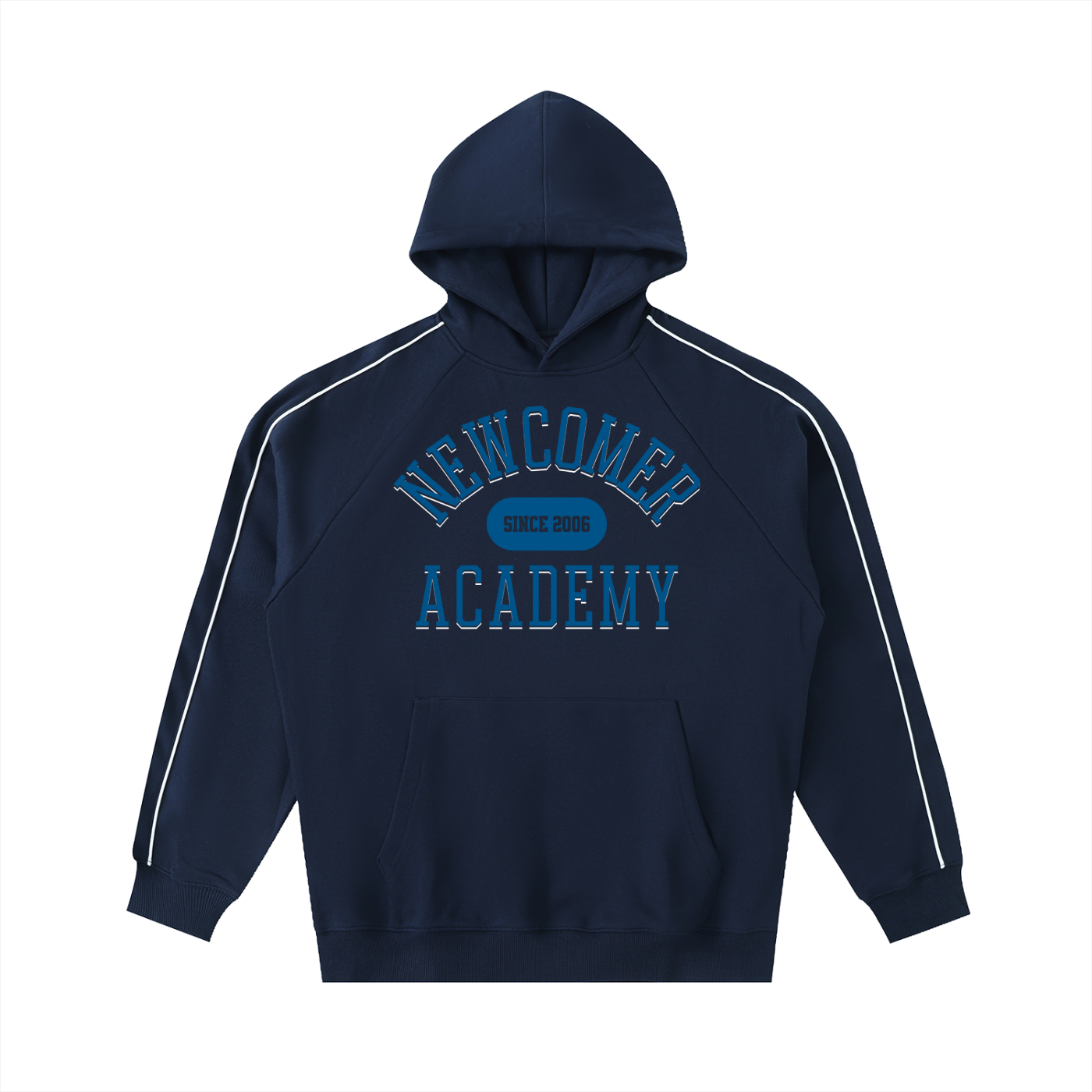 Contrast Piping Raglan Hoodie