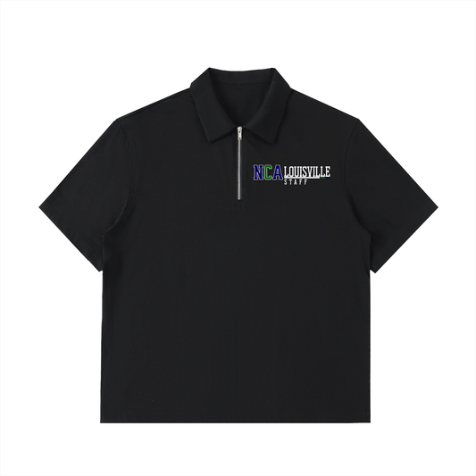 Half-Zip Cotton Polo Shirt